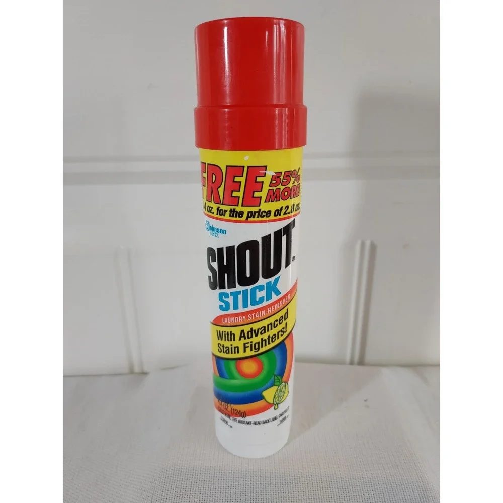 Shout Stick Vintage Laundry Stain‎ Remover 4.4 oz Stick Made in USA FULL